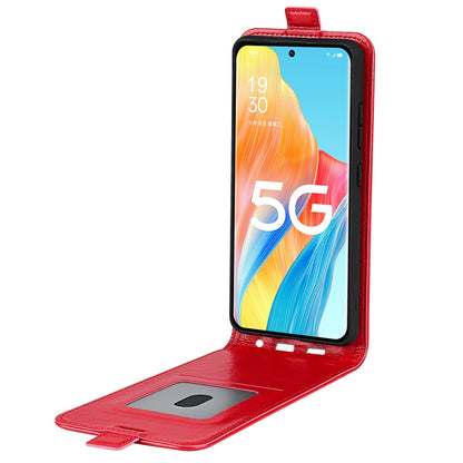 OPPO A1 Pro 5G Texture Vertical Flip Leather Wallet Case with Card Slot, PU TPU Shockproof Protective Cover, Anti-Drop Magnetic Folio Phone Case