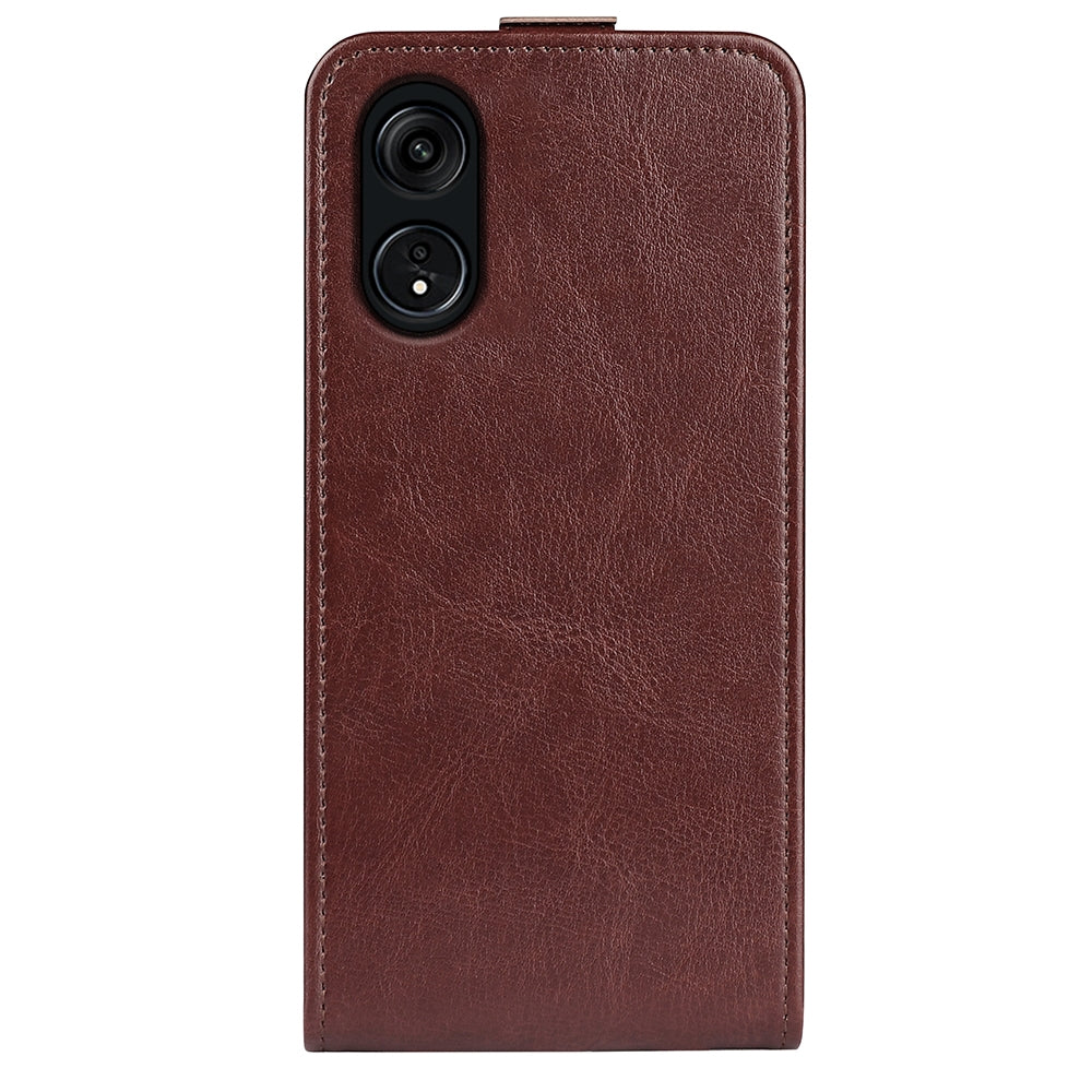 OPPO A1 Pro 5G Texture Vertical Flip Leather Wallet Case with Card Slot, PU TPU Shockproof Protective Cover, Anti-Drop Magnetic Folio Phone Case