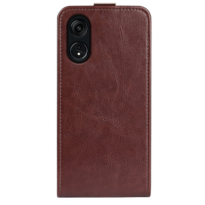 OPPO A1 Pro 5G Texture Vertical Flip Leather Wallet Case with Card Slot, PU TPU Shockproof Protective Cover, Anti-Drop Magnetic Folio Phone Case