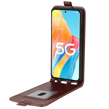 OPPO A1 Pro 5G Texture Vertical Flip Leather Wallet Case with Card Slot, PU TPU Shockproof Protective Cover, Anti-Drop Magnetic Folio Phone Case