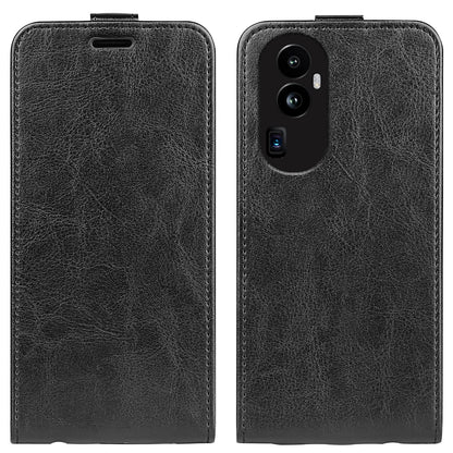 OPPO Reno10 Pro+ Texture Vertical Flip Leather Wallet Case with Card Slot, PU TPU Shockproof Protective Cover, Anti-Drop Magnetic Folio Phone Case