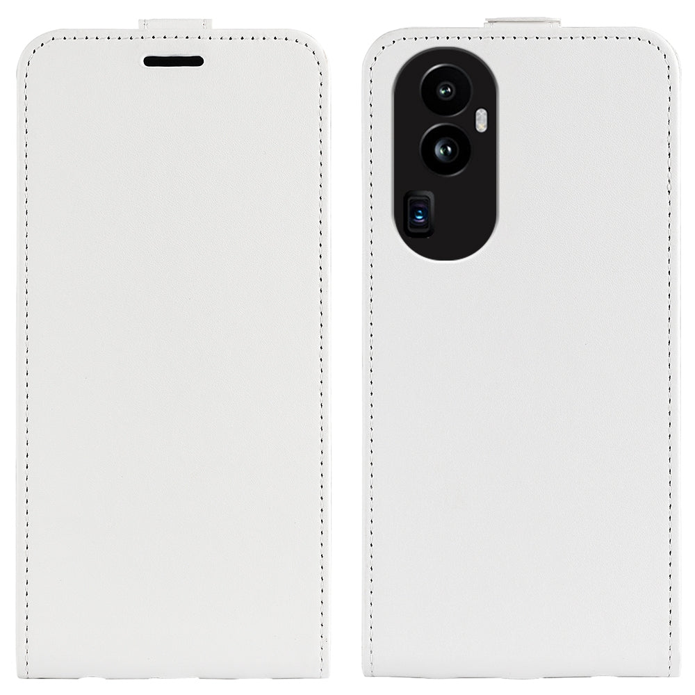 OPPO Reno10 Pro+ Texture Vertical Flip Leather Wallet Case with Card Slot, PU TPU Shockproof Protective Cover, Anti-Drop Magnetic Folio Phone Case