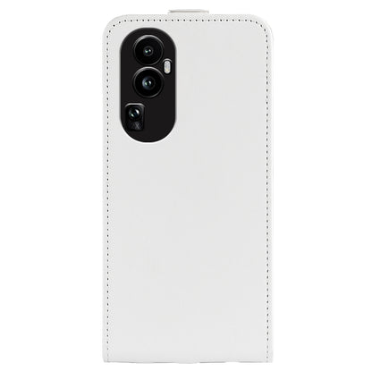 OPPO Reno10 Pro+ Texture Vertical Flip Leather Wallet Case with Card Slot, PU TPU Shockproof Protective Cover, Anti-Drop Magnetic Folio Phone Case