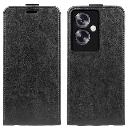 OPPO A79 Texture Vertical Flip Leather Wallet Case with Card Slot, PU TPU Shockproof Protective Cover, Anti-Drop Magnetic Folio Phone Case