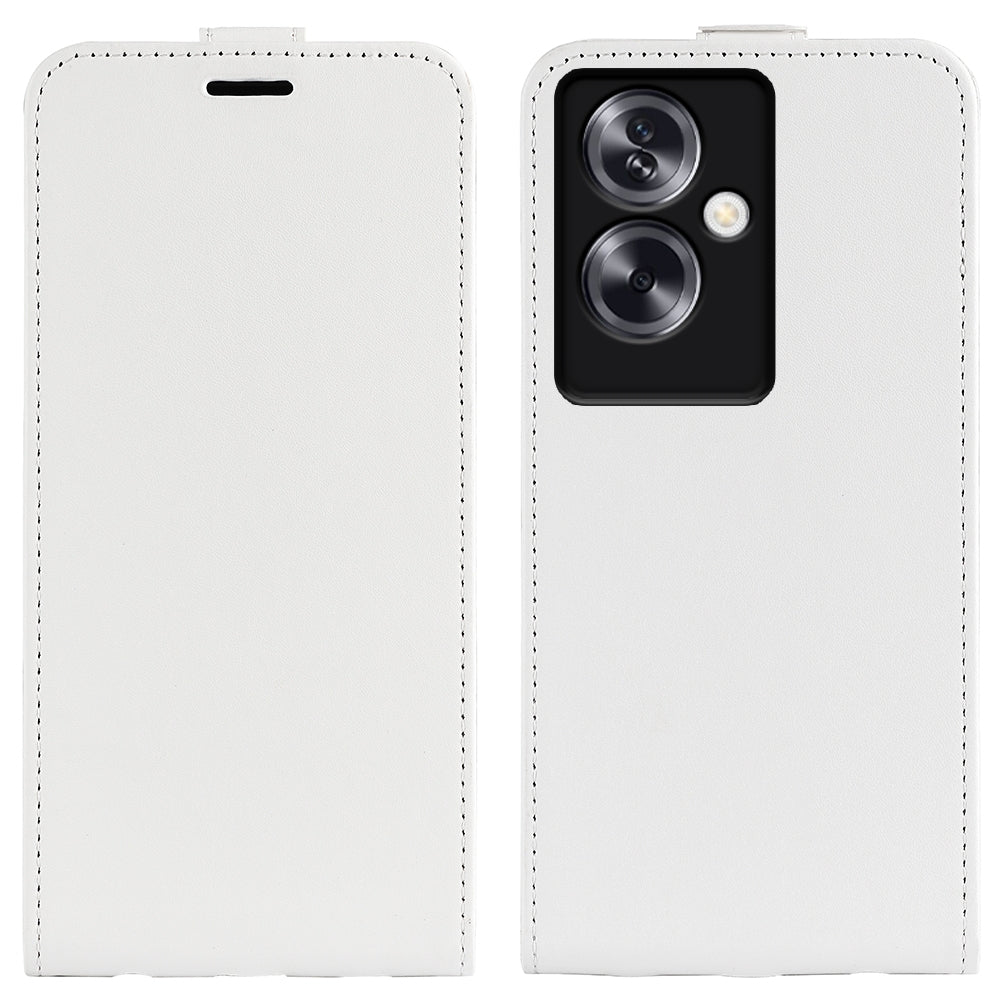OPPO A79 Texture Vertical Flip Leather Wallet Case with Card Slot, PU TPU Shockproof Protective Cover, Anti-Drop Magnetic Folio Phone Case