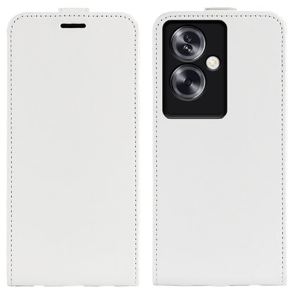 OPPO A79 Texture Vertical Flip Leather Wallet Case with Card Slot, PU TPU Shockproof Protective Cover, Anti-Drop Magnetic Folio Phone Case