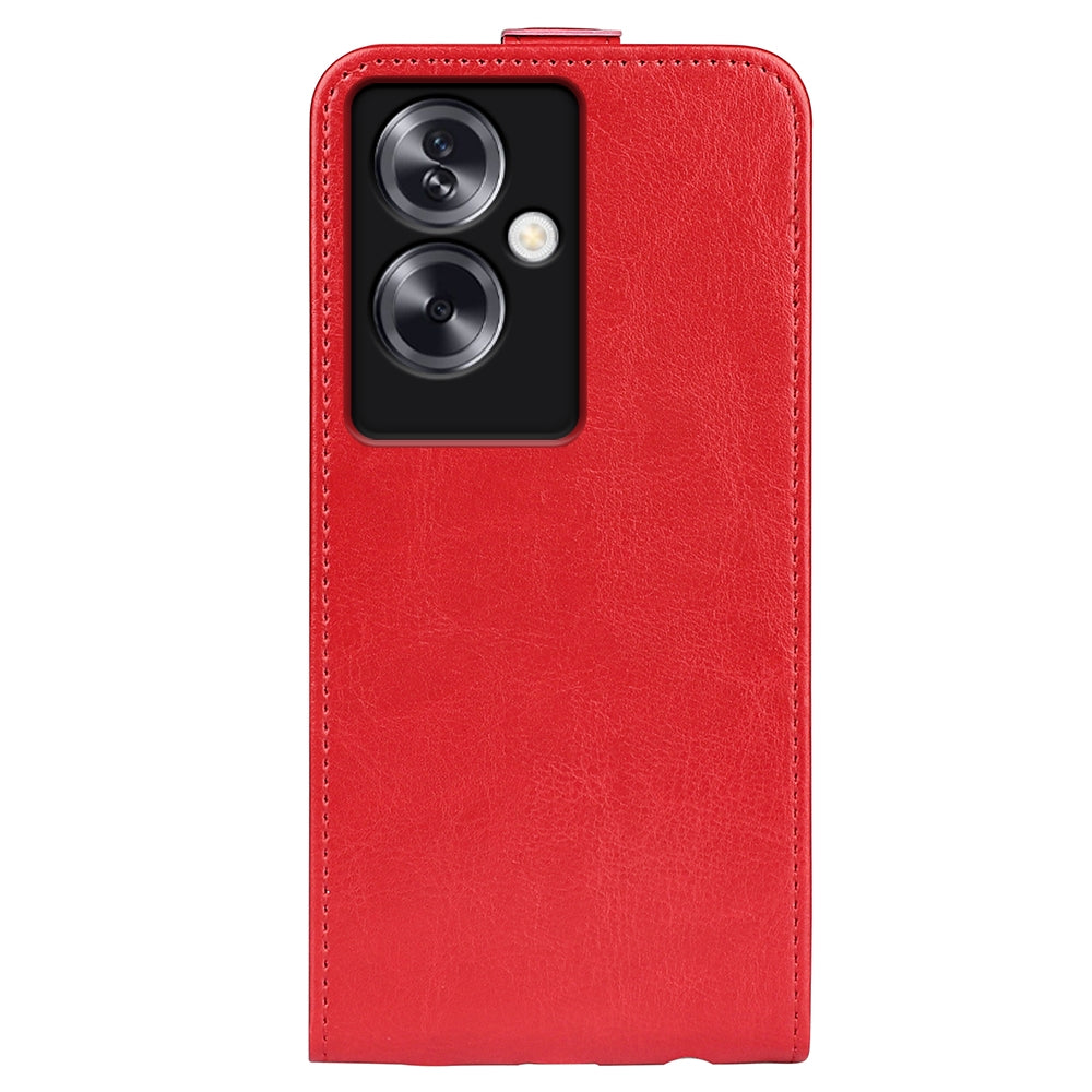 OPPO A79 Texture Vertical Flip Leather Wallet Case with Card Slot, PU TPU Shockproof Protective Cover, Anti-Drop Magnetic Folio Phone Case
