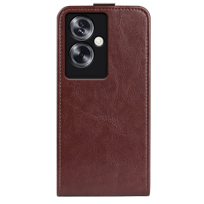 OPPO A79 Texture Vertical Flip Leather Wallet Case with Card Slot, PU TPU Shockproof Protective Cover, Anti-Drop Magnetic Folio Phone Case