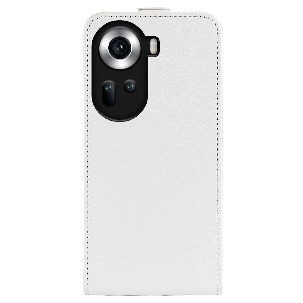 OPPO Reno11 5G Texture Vertical Flip Leather Wallet Case with Card Slot, PU TPU Shockproof Protective Cover, Anti-Drop Magnetic Folio Phone Case