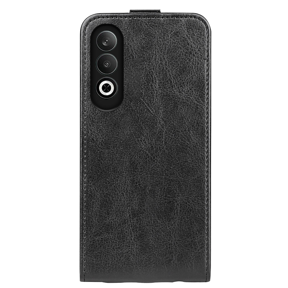 OPPO K12 Texture Vertical Flip Leather Wallet Case with Card Slot, PU TPU Shockproof Protective Cover, Anti-Drop Magnetic Folio Phone Case