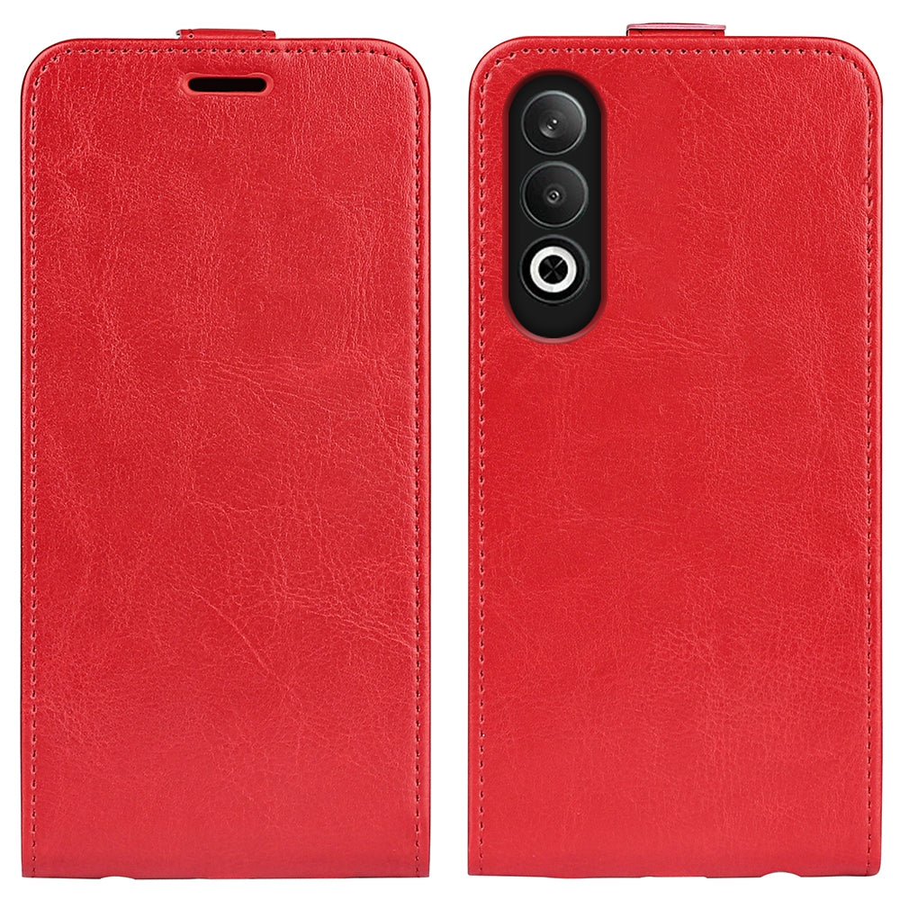OPPO K12 Texture Vertical Flip Leather Wallet Case with Card Slot, PU TPU Shockproof Protective Cover, Anti-Drop Magnetic Folio Phone Case