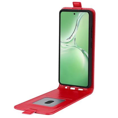 OPPO K12 Texture Vertical Flip Leather Wallet Case with Card Slot, PU TPU Shockproof Protective Cover, Anti-Drop Magnetic Folio Phone Case