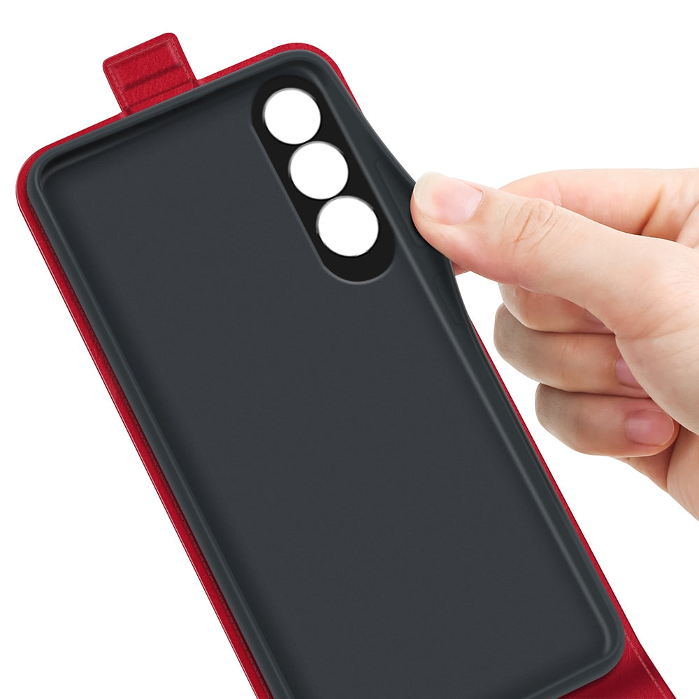 OPPO K12 Texture Vertical Flip Leather Wallet Case with Card Slot, PU TPU Shockproof Protective Cover, Anti-Drop Magnetic Folio Phone Case