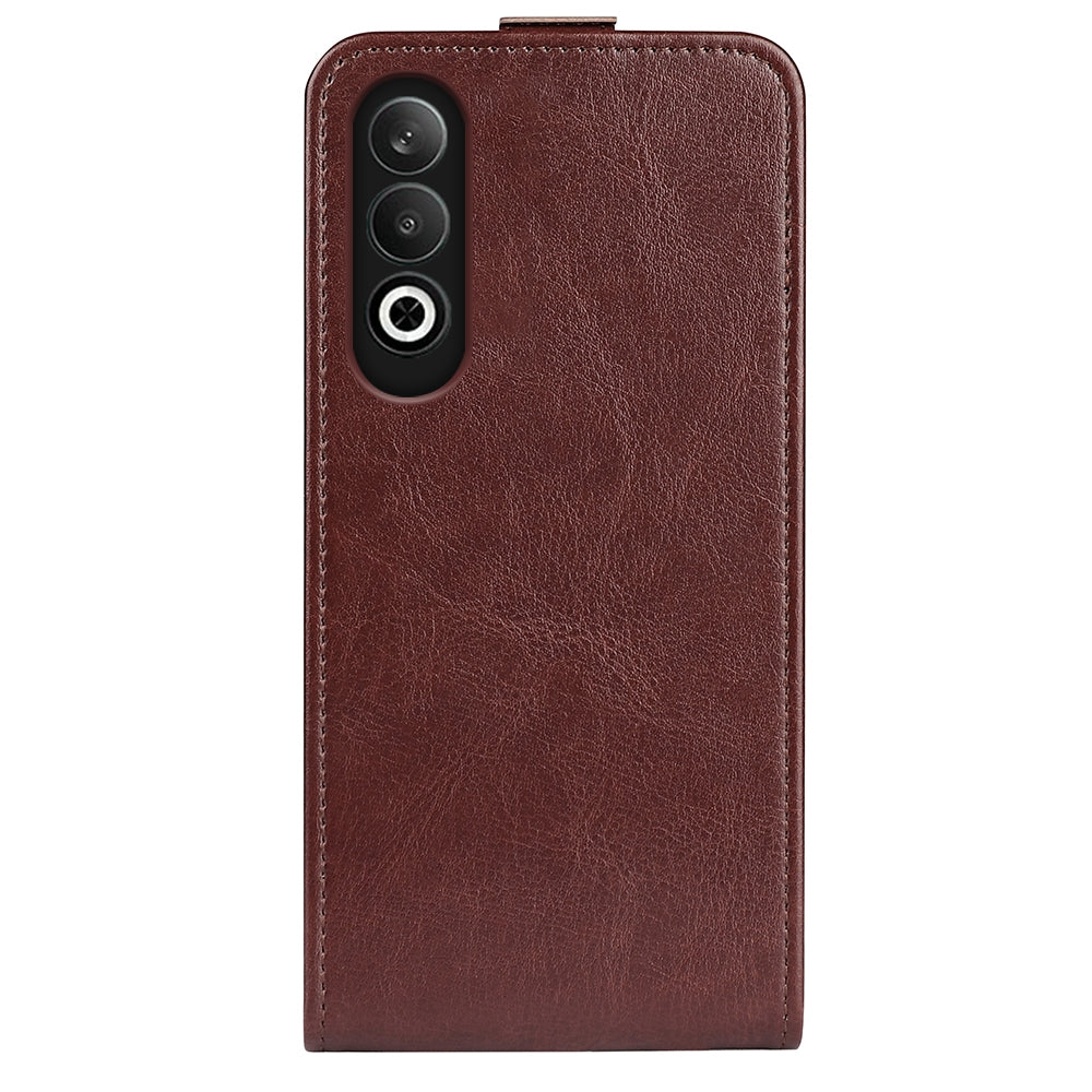 OPPO K12 Texture Vertical Flip Leather Wallet Case with Card Slot, PU TPU Shockproof Protective Cover, Anti-Drop Magnetic Folio Phone Case