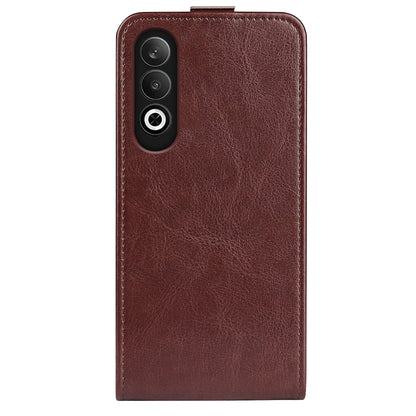 OPPO K12 Texture Vertical Flip Leather Wallet Case with Card Slot, PU TPU Shockproof Protective Cover, Anti-Drop Magnetic Folio Phone Case