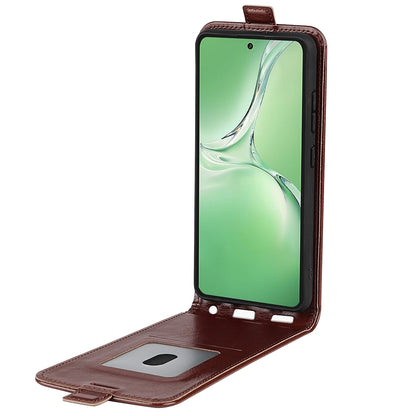 OPPO K12 Texture Vertical Flip Leather Wallet Case with Card Slot, PU TPU Shockproof Protective Cover, Anti-Drop Magnetic Folio Phone Case