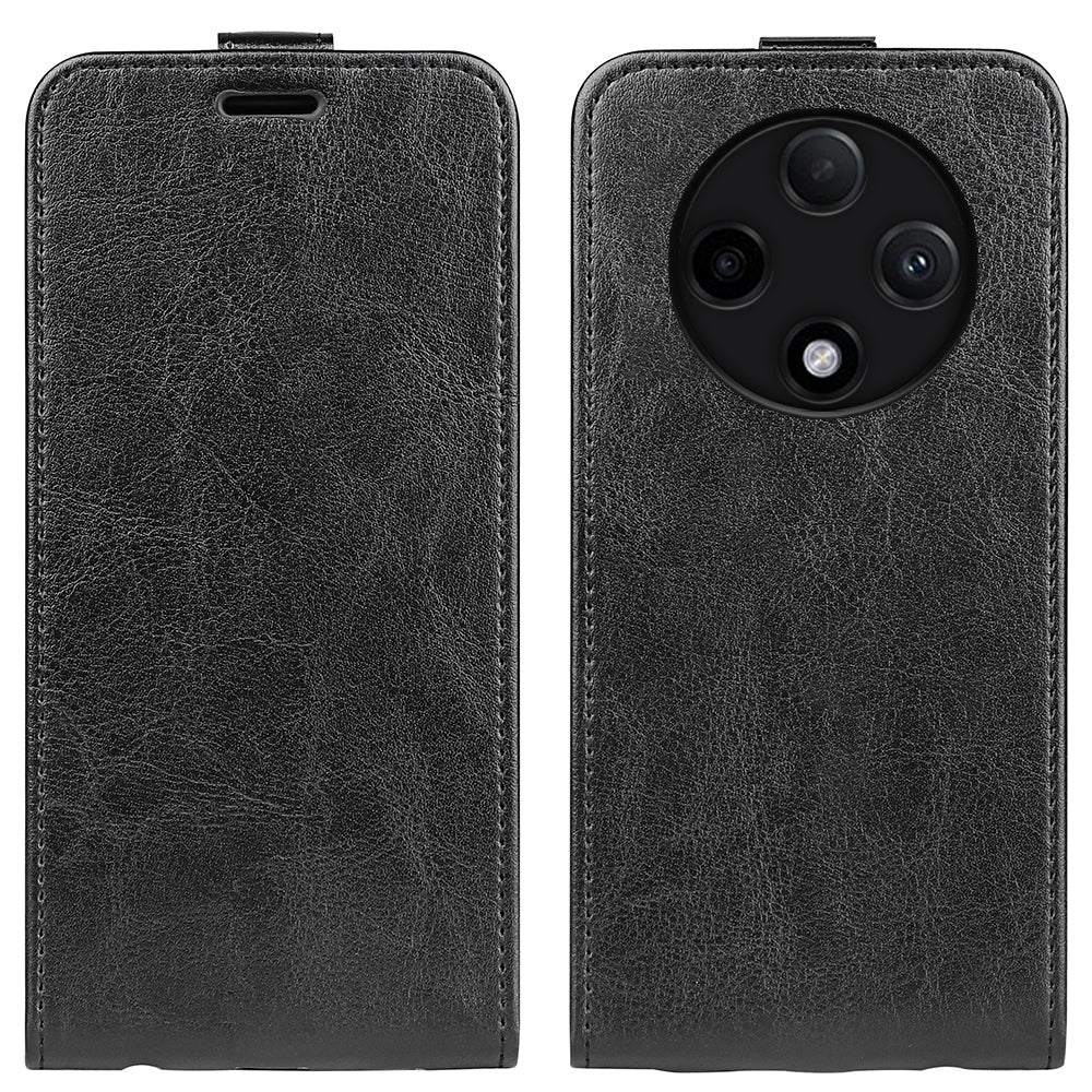 OPPO A3 Pro 5G Texture Vertical Flip Leather Wallet Case with Card Slot, PU TPU Shockproof Protective Cover, Anti-Drop Magnetic Folio Phone Case