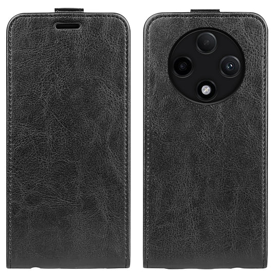 OPPO A3 Pro 5G Texture Vertical Flip Leather Wallet Case with Card Slot, PU TPU Shockproof Protective Cover, Anti-Drop Magnetic Folio Phone Case
