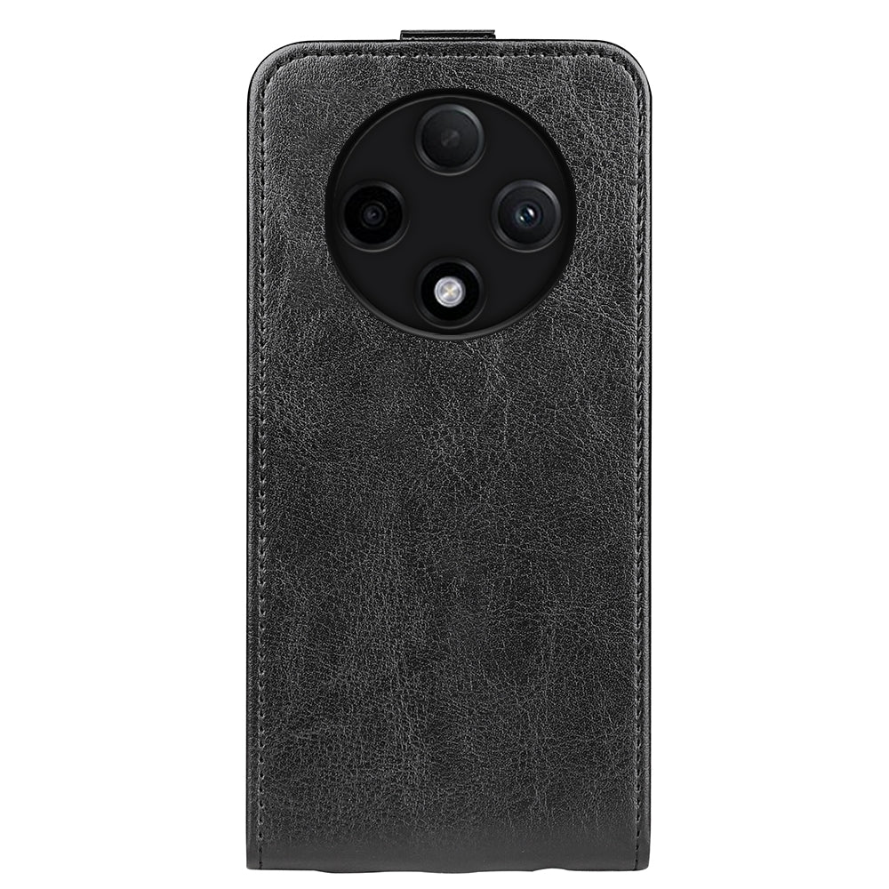OPPO A3 Pro 5G Texture Vertical Flip Leather Wallet Case with Card Slot, PU TPU Shockproof Protective Cover, Anti-Drop Magnetic Folio Phone Case