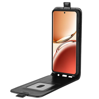 OPPO A3 Pro 5G Texture Vertical Flip Leather Wallet Case with Card Slot, PU TPU Shockproof Protective Cover, Anti-Drop Magnetic Folio Phone Case