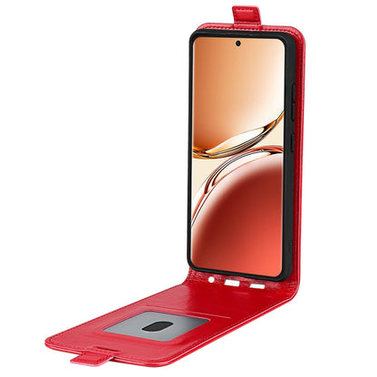 OPPO A3 Pro 5G Texture Vertical Flip Leather Wallet Case with Card Slot, PU TPU Shockproof Protective Cover, Anti-Drop Magnetic Folio Phone Case