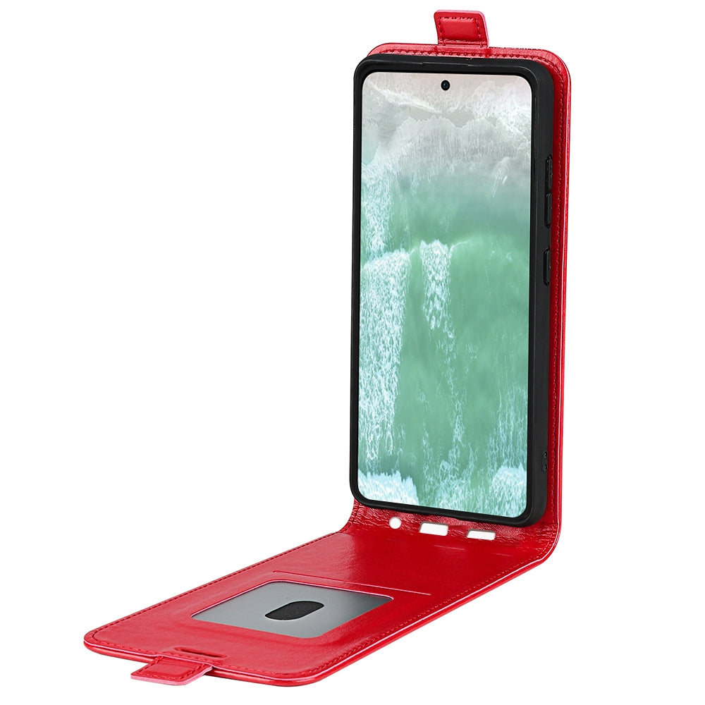OPPO Reno11 F 5G Texture Vertical Flip Leather Wallet Case with Card Slot, PU TPU Shockproof Protective Cover, Anti-Drop Magnetic Folio Phone Case