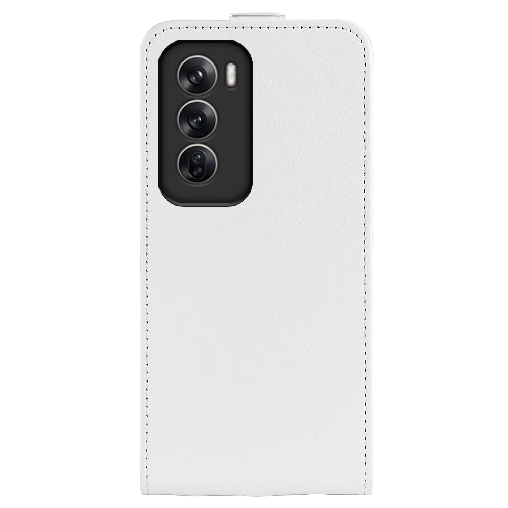 OPPO Reno12 Pro 5G Texture Vertical Flip Leather Wallet Case with Card Slot, PU TPU Shockproof Protective Cover, Anti-Drop Magnetic Folio Phone Case