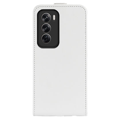 OPPO Reno12 Pro 5G Texture Vertical Flip Leather Wallet Case with Card Slot, PU TPU Shockproof Protective Cover, Anti-Drop Magnetic Folio Phone Case
