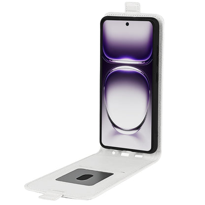 OPPO Reno12 Pro 5G Texture Vertical Flip Leather Wallet Case with Card Slot, PU TPU Shockproof Protective Cover, Anti-Drop Magnetic Folio Phone Case
