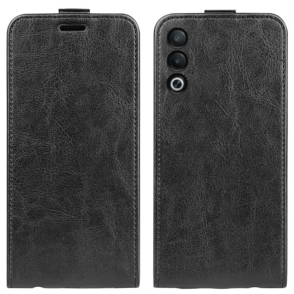 OPPO A3 Pro Texture Vertical Flip Leather Wallet Case with Card Slot, PU TPU Shockproof Protective Cover, Anti-Drop Magnetic Folio Phone Case