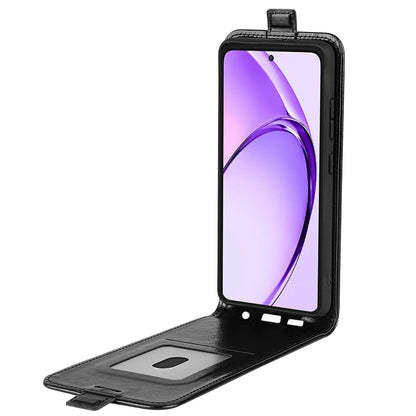 OPPO A3 Pro Texture Vertical Flip Leather Wallet Case with Card Slot, PU TPU Shockproof Protective Cover, Anti-Drop Magnetic Folio Phone Case