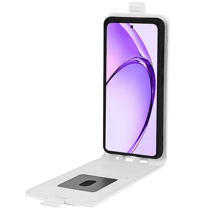 OPPO A3 Pro Texture Vertical Flip Leather Wallet Case with Card Slot, PU TPU Shockproof Protective Cover, Anti-Drop Magnetic Folio Phone Case