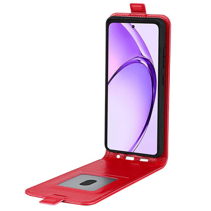 OPPO A3 Pro Texture Vertical Flip Leather Wallet Case with Card Slot, PU TPU Shockproof Protective Cover, Anti-Drop Magnetic Folio Phone Case