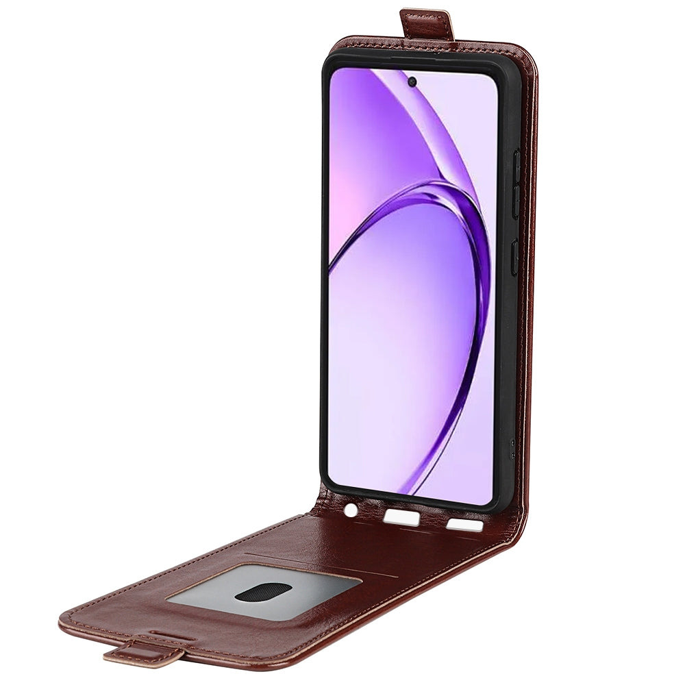 OPPO A3 Pro Texture Vertical Flip Leather Wallet Case with Card Slot, PU TPU Shockproof Protective Cover, Anti-Drop Magnetic Folio Phone Case