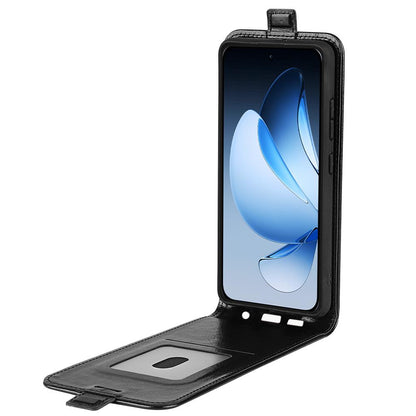 OPPO Reno13 5G Texture Vertical Flip Leather Wallet Case with Card Slot, PU TPU Shockproof Protective Cover, Anti-Drop Magnetic Folio Phone Case