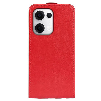 OPPO Reno13 5G Texture Vertical Flip Leather Wallet Case with Card Slot, PU TPU Shockproof Protective Cover, Anti-Drop Magnetic Folio Phone Case