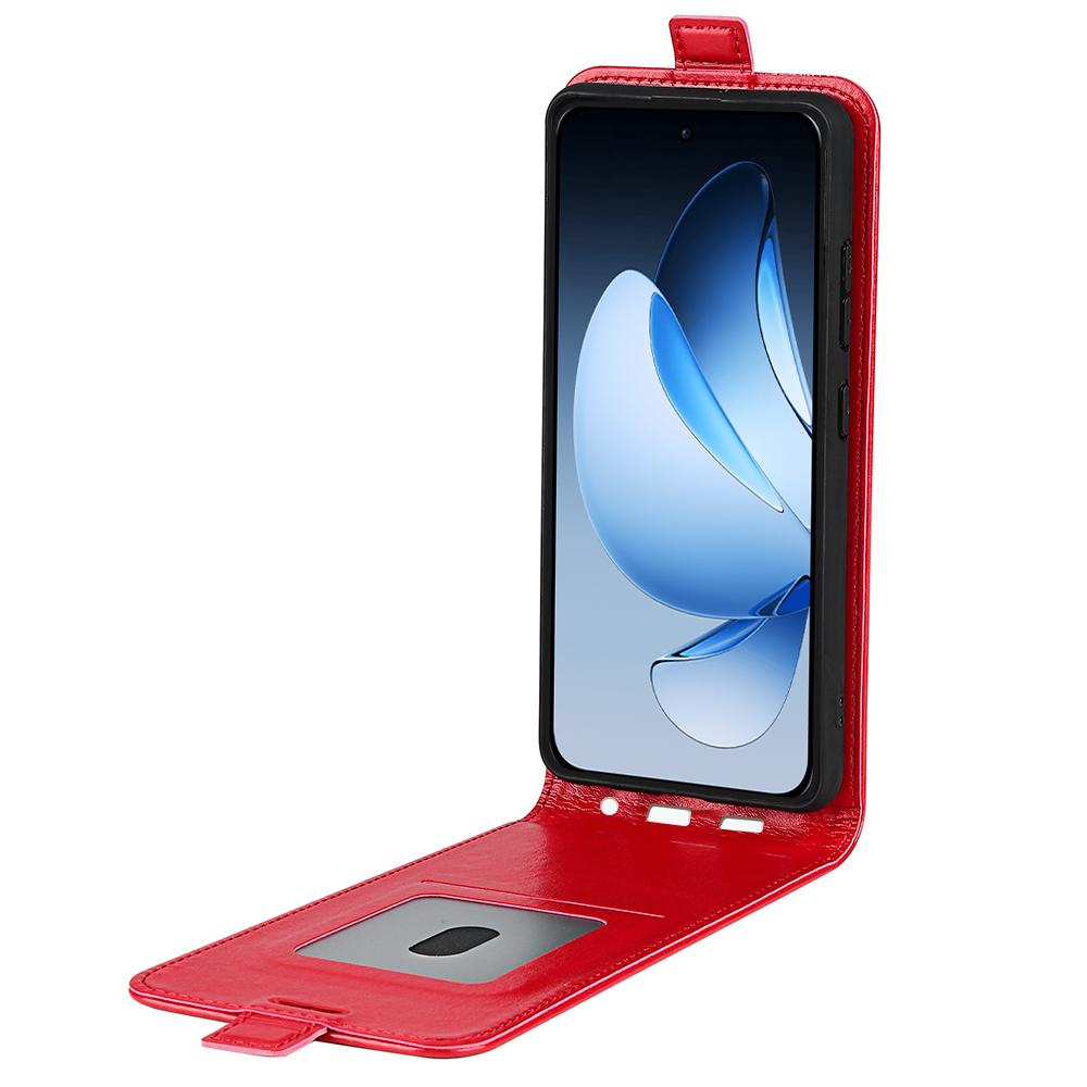 OPPO Reno13 5G Texture Vertical Flip Leather Wallet Case with Card Slot, PU TPU Shockproof Protective Cover, Anti-Drop Magnetic Folio Phone Case