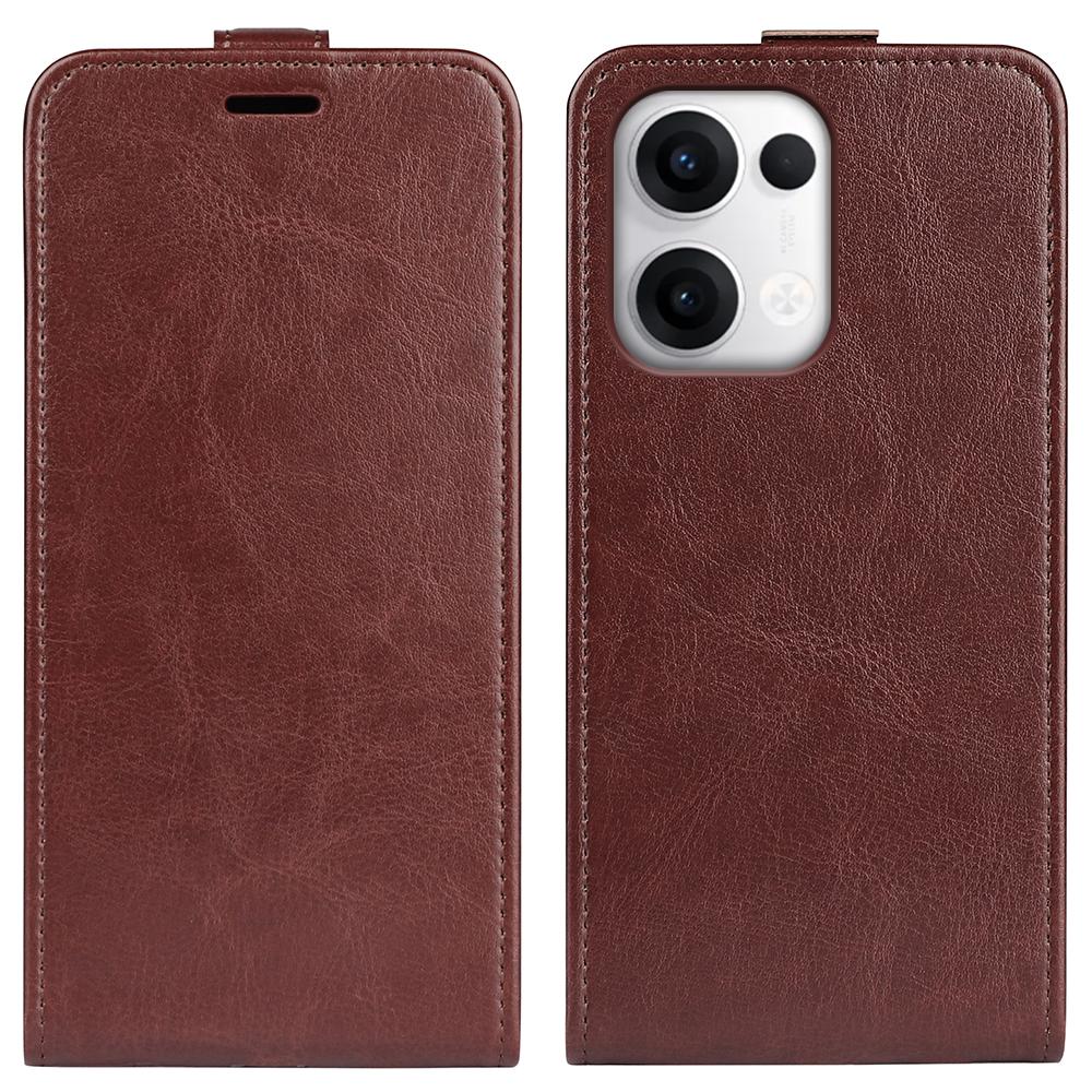 OPPO Reno13 5G Texture Vertical Flip Leather Wallet Case with Card Slot, PU TPU Shockproof Protective Cover, Anti-Drop Magnetic Folio Phone Case