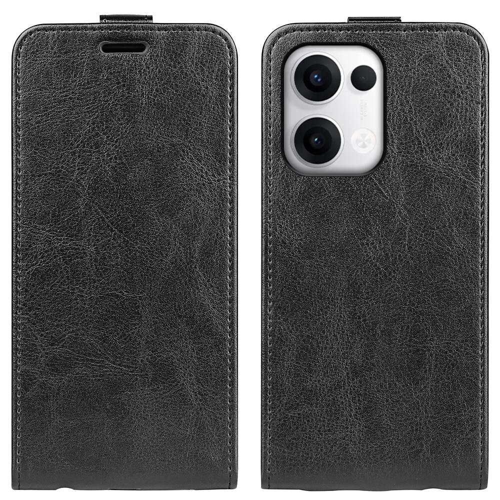 OPPO Reno13 Pro 5G Texture Vertical Flip Leather Wallet Case with Card Slot, PU TPU Shockproof Protective Cover, Anti-Drop Magnetic Folio Phone Case