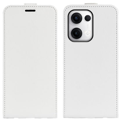 OPPO Reno13 Pro 5G Texture Vertical Flip Leather Wallet Case with Card Slot, PU TPU Shockproof Protective Cover, Anti-Drop Magnetic Folio Phone Case