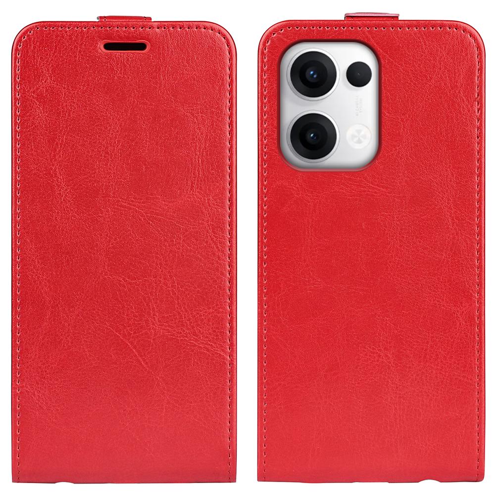 OPPO Reno13 Pro 5G Texture Vertical Flip Leather Wallet Case with Card Slot, PU TPU Shockproof Protective Cover, Anti-Drop Magnetic Folio Phone Case