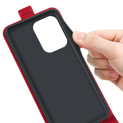 OPPO Reno13 Pro 5G Texture Vertical Flip Leather Wallet Case with Card Slot, PU TPU Shockproof Protective Cover, Anti-Drop Magnetic Folio Phone Case