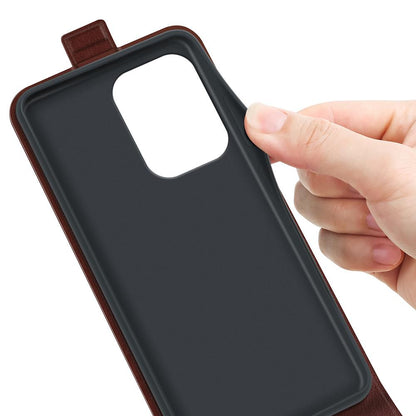 OPPO Reno13 Pro 5G Texture Vertical Flip Leather Wallet Case with Card Slot, PU TPU Shockproof Protective Cover, Anti-Drop Magnetic Folio Phone Case