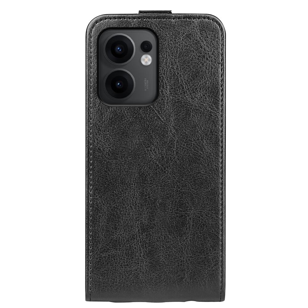 OPPO Reno13 F Texture Vertical Flip Leather Wallet Case with Card Slot, PU TPU Shockproof Protective Cover, Anti-Drop Magnetic Folio Phone Case