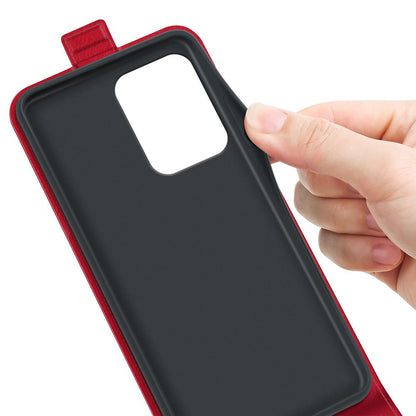 OPPO Reno13 F Texture Vertical Flip Leather Wallet Case with Card Slot, PU TPU Shockproof Protective Cover, Anti-Drop Magnetic Folio Phone Case