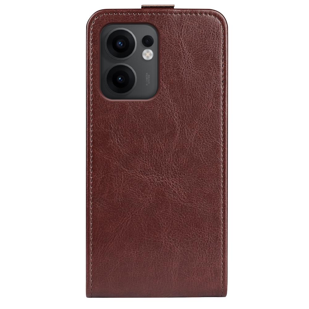 OPPO Reno13 F Texture Vertical Flip Leather Wallet Case with Card Slot, PU TPU Shockproof Protective Cover, Anti-Drop Magnetic Folio Phone Case