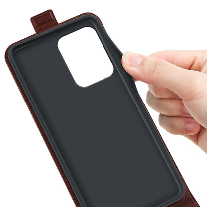 OPPO Reno13 F Texture Vertical Flip Leather Wallet Case with Card Slot, PU TPU Shockproof Protective Cover, Anti-Drop Magnetic Folio Phone Case