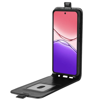 OPPO A5 Pro 5G Texture Vertical Flip Leather Wallet Case with Card Slot, PU TPU Shockproof Protective Cover, Anti-Drop Magnetic Folio Phone Case