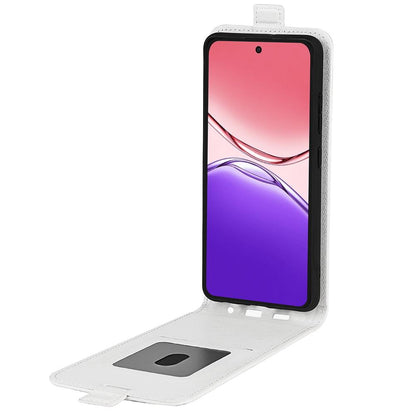 OPPO A5 Pro 5G Texture Vertical Flip Leather Wallet Case with Card Slot, PU TPU Shockproof Protective Cover, Anti-Drop Magnetic Folio Phone Case