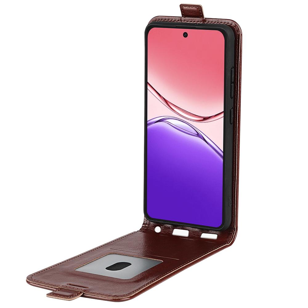 OPPO A5 Pro 5G Texture Vertical Flip Leather Wallet Case with Card Slot, PU TPU Shockproof Protective Cover, Anti-Drop Magnetic Folio Phone Case